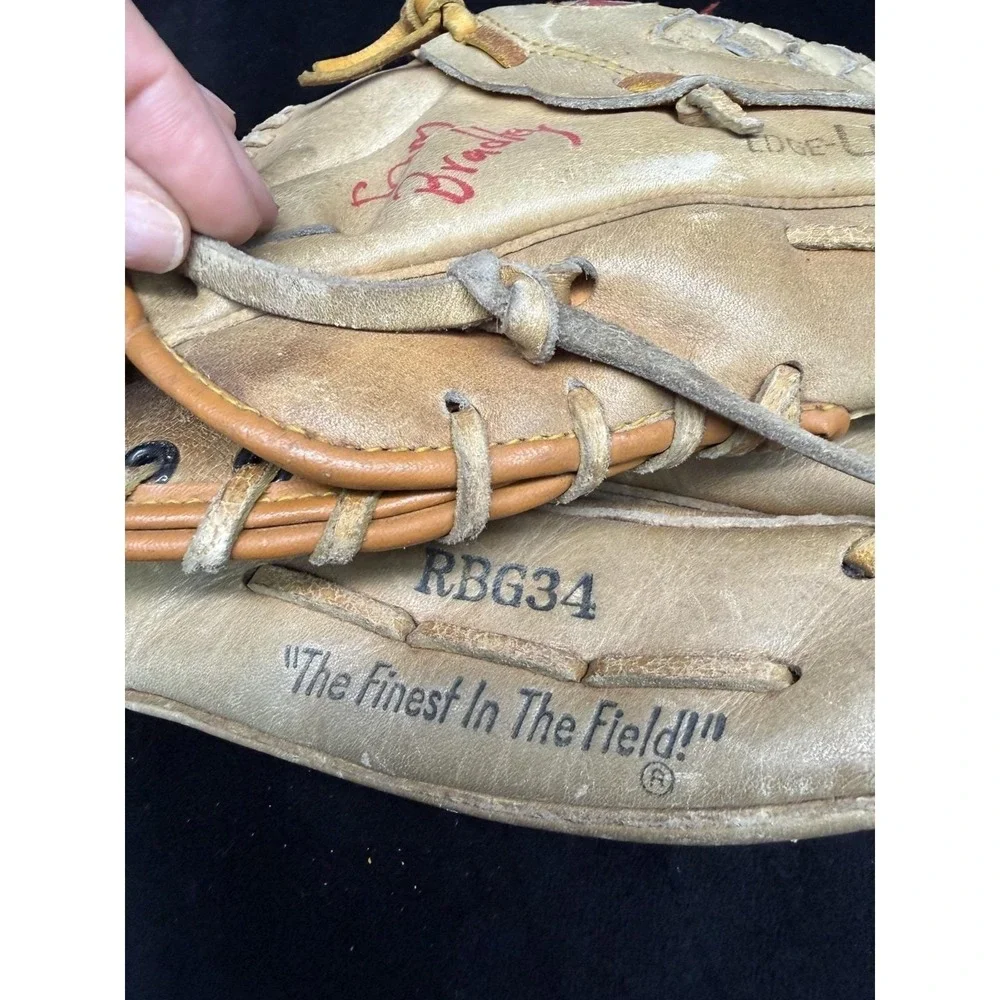 Nolan Ryan Baseball Glove Rawlings RBG34 Fastback & Ed-U-Cated RHT Deep Well Pkt